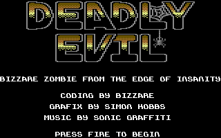 Deadly Evil (Commodore 64) screenshot: Title Screen