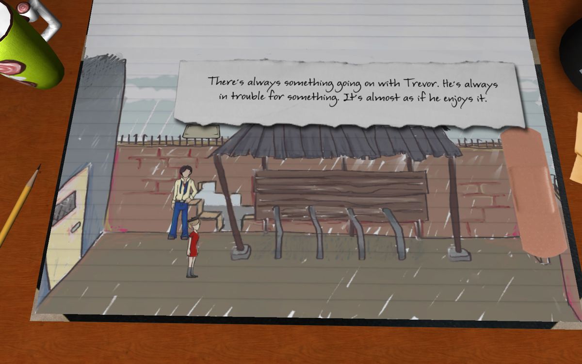 Journal (Windows) screenshot: Trevor is working on a comic.