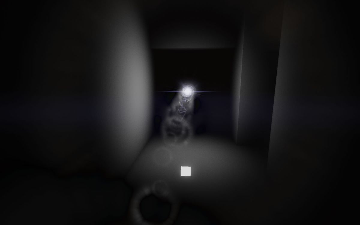 NaissanceE (Windows) screenshot: In dark passages follow the spheres of light.