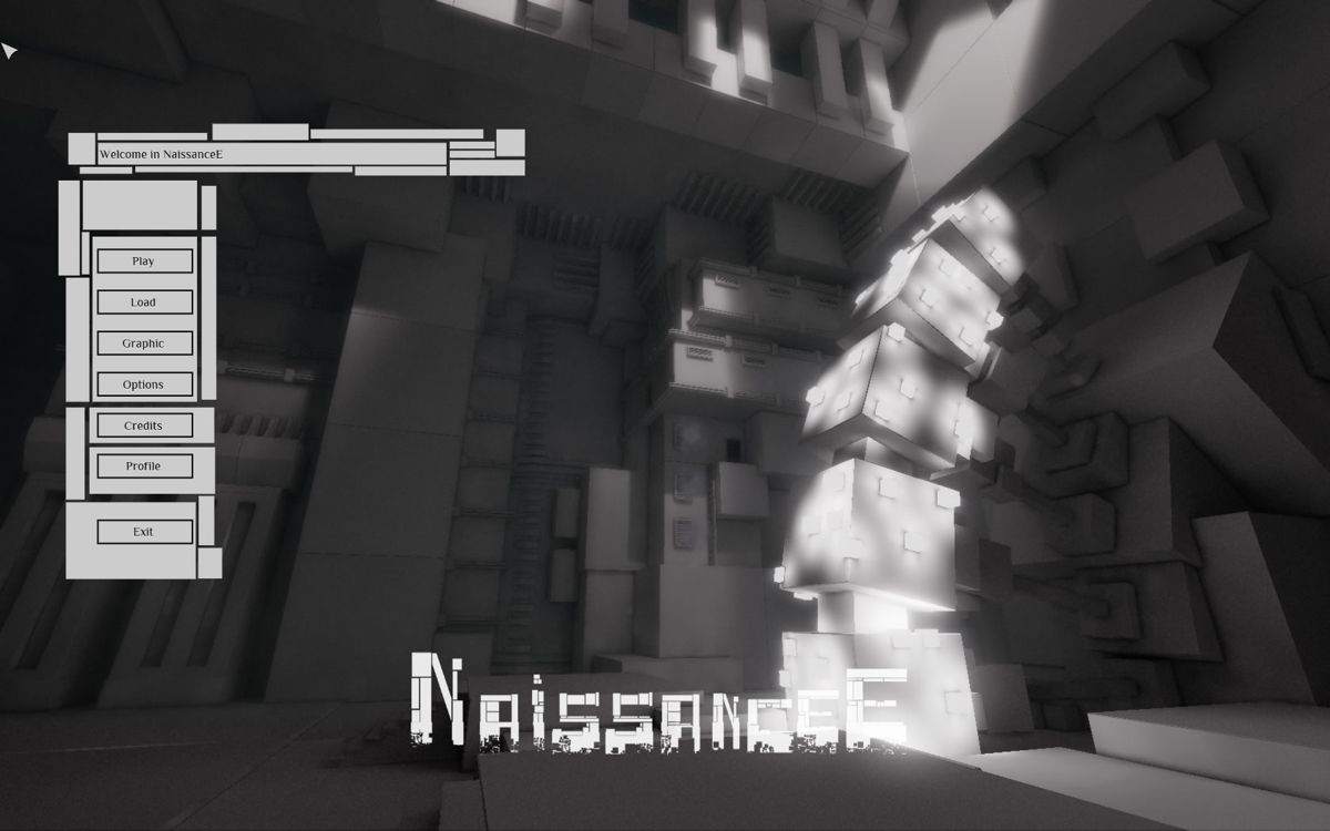 NaissanceE (Windows) screenshot: Main menu