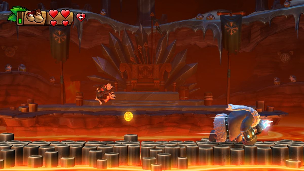 Donkey Kong Country: Tropical Freeze (Wii U) screenshot: This guy really is a pain in the butt