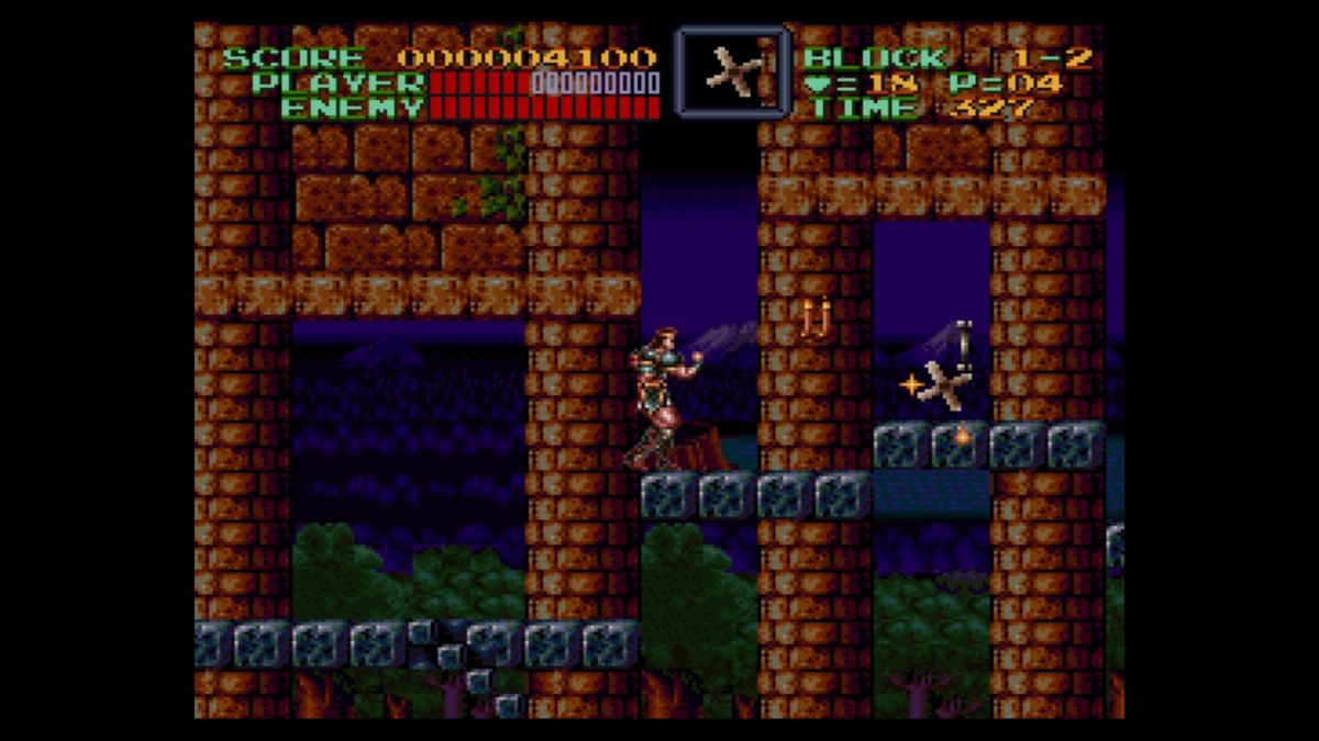 Super Castlevania IV (Wii U) screenshot: Boomerang Cross!