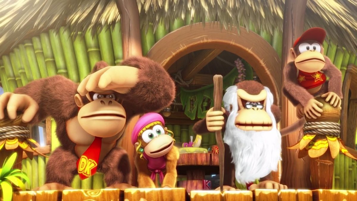 Donkey Kong Country: Tropical Freeze (Wii U) screenshot: What's that on the horizon?