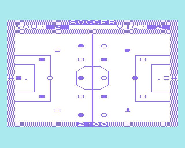 Cassette 50 (VIC-20) screenshot: Soccer