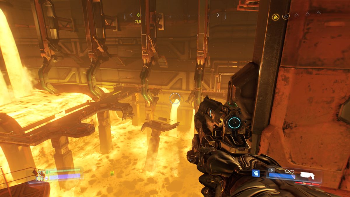 Doom (PlayStation 4) screenshot: Melting plant