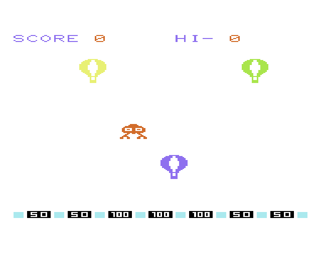 Cassette 50 (VIC-20) screenshot: Balloon Dodger