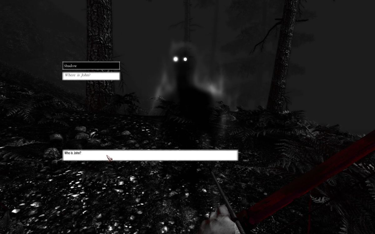 Betrayer (Windows) screenshot: In the other world, talking to a shadow.