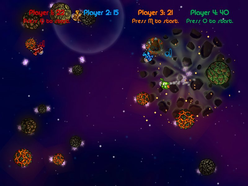 Globetrotters (Browser) screenshot: A planet explodes.