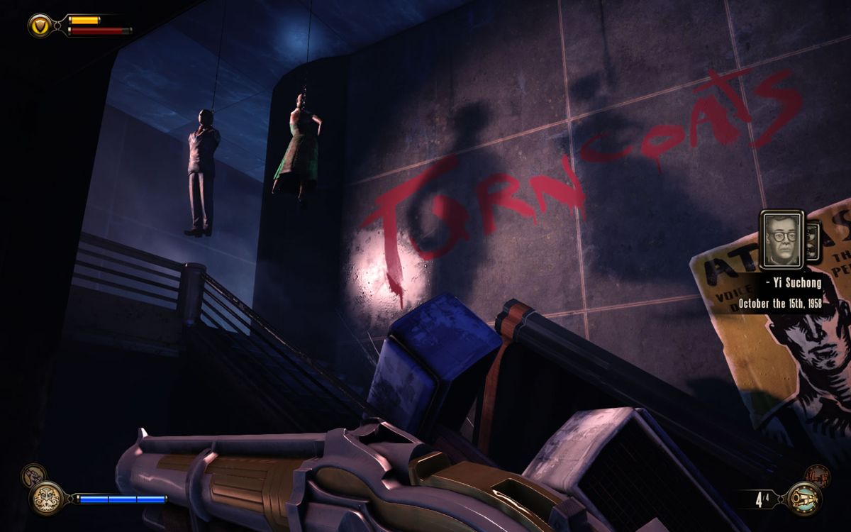 BioShock Infinite: Burial at Sea - Episode One (Windows) screenshot: Two people strung up.