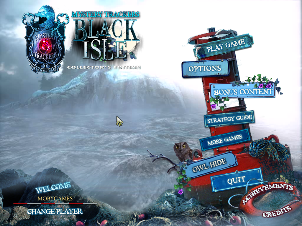 Mystery Trackers: Black Isle (Collector's Edition) (Windows) screenshot: Title and main menu