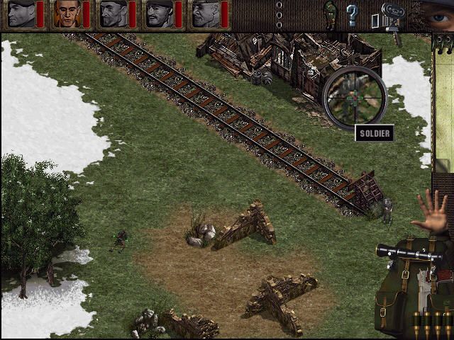 Commandos: Behind Enemy Lines (Windows) screenshot: Sniper in action