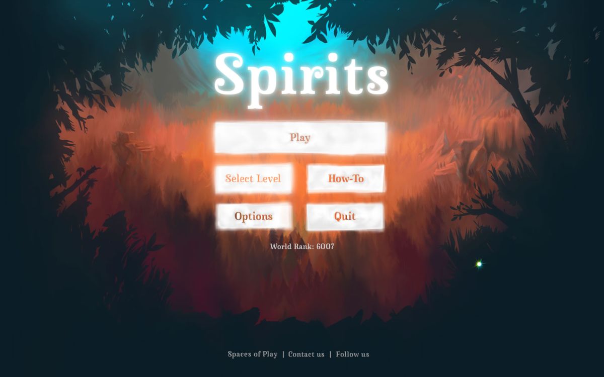 Spirits (Windows) screenshot: Main menu