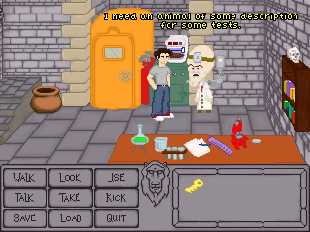 Danny Dread is on Call (Windows) screenshot: In the lab of your boss