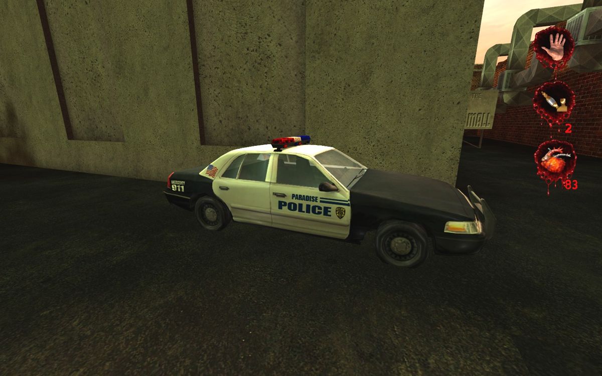 Postal²: Complete (Windows) screenshot: A new model for the police car.