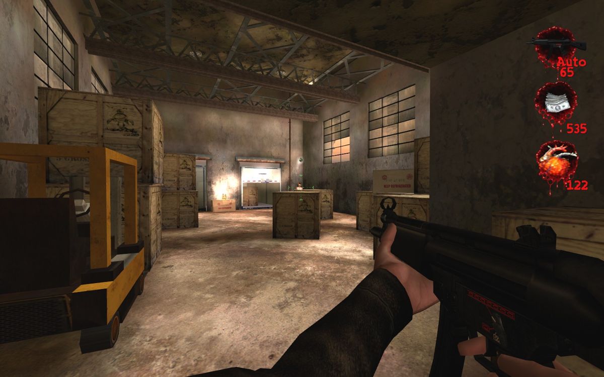 Postal²: Complete (Windows) screenshot: A submachine gun has also been added to the game.