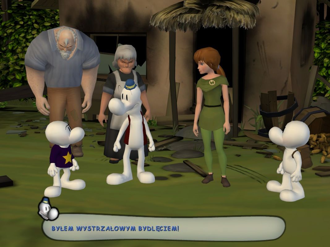 Bone: The Great Cow Race (Windows) screenshot: Boasting after the race (Polish edition)