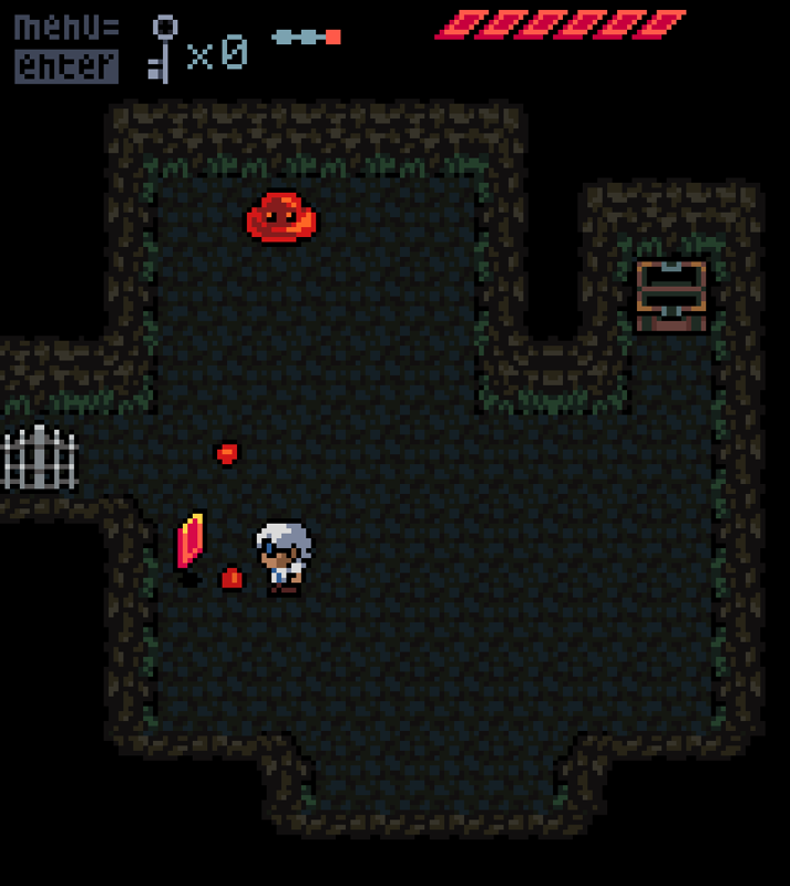 Anodyne (Windows) screenshot: Defeated enemies leave behind these to restore health.