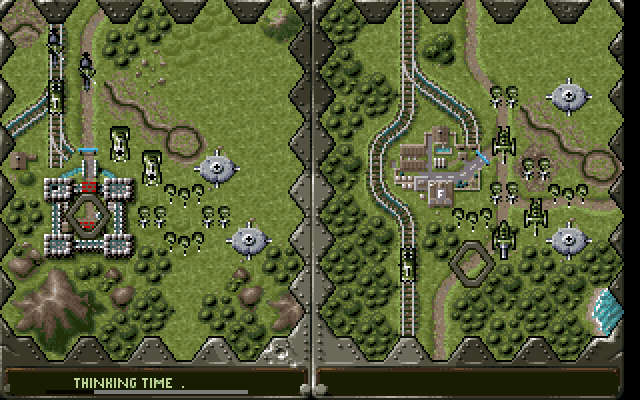 The Great War: 1914-1918 (DOS) screenshot: You need to capture German train station in this mission.