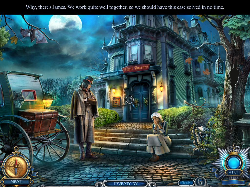 Haunted Hotel: Eclipse (Windows) screenshot: We start the game outside the hotel