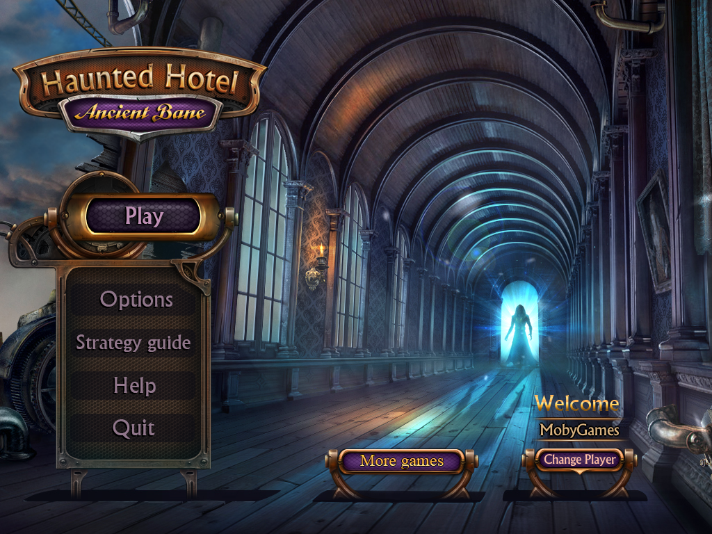 Haunted Hotel: Ancient Bane (Windows) screenshot: Title and main menu