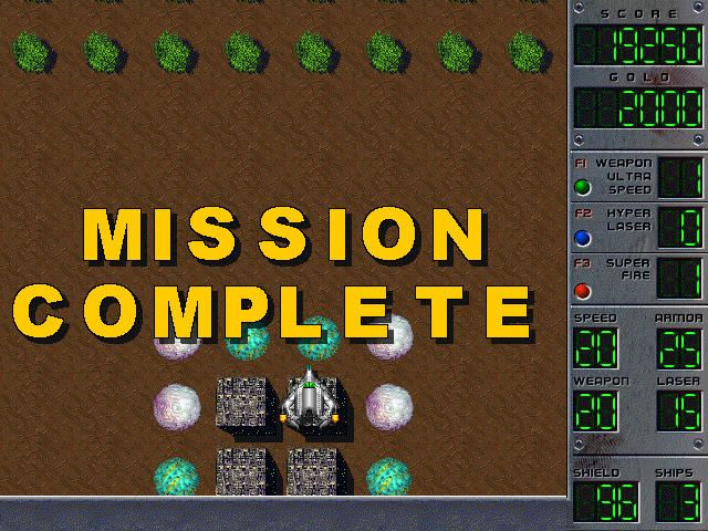 Dark Corona Pegasus (Windows) screenshot: Mission complete!