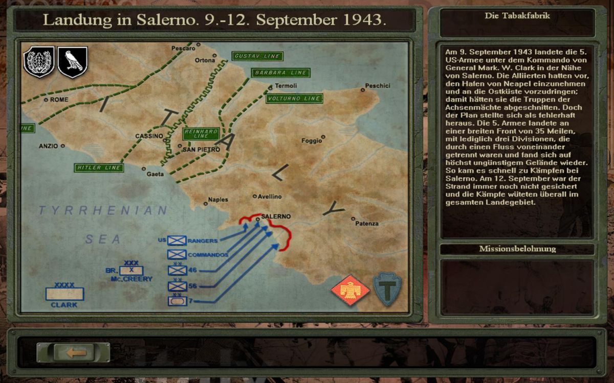 Blitzkrieg 2: Liberation (Windows) screenshot: Campaign overview