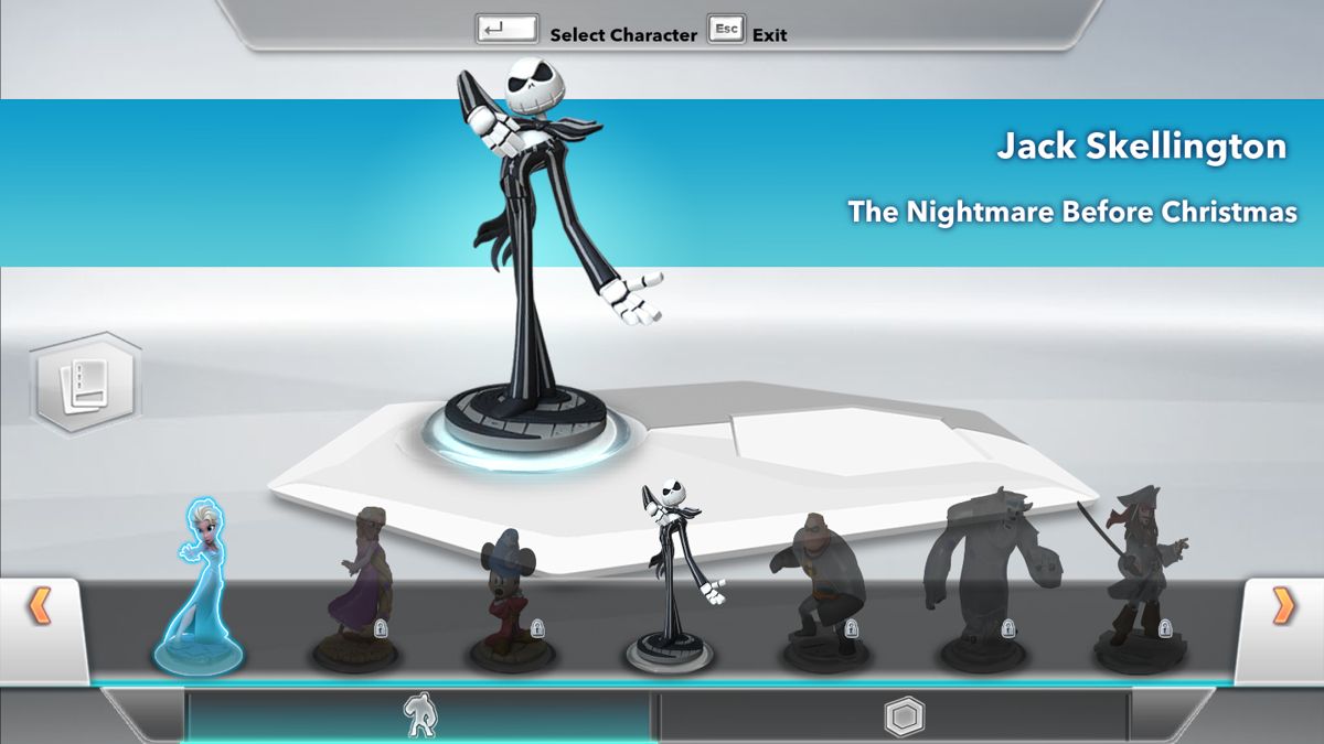 Disney Infinity: Jack Skellington (Windows) screenshot: Jack Skellington on the virtual base