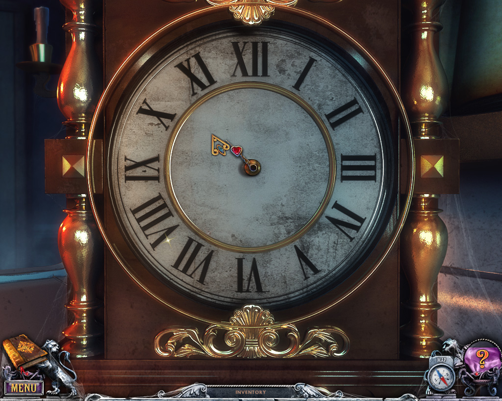 House of 1000 Doors: Serpent Flame (Windows) screenshot: A clock with no hands