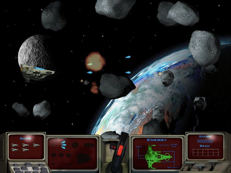 Hornado (Windows) screenshot: Asteroids field