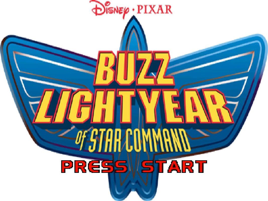 Disney•Pixar Buzz Lightyear of Star Command (Windows) screenshot: The game's title screen follows the system check and the animated introduction sequence