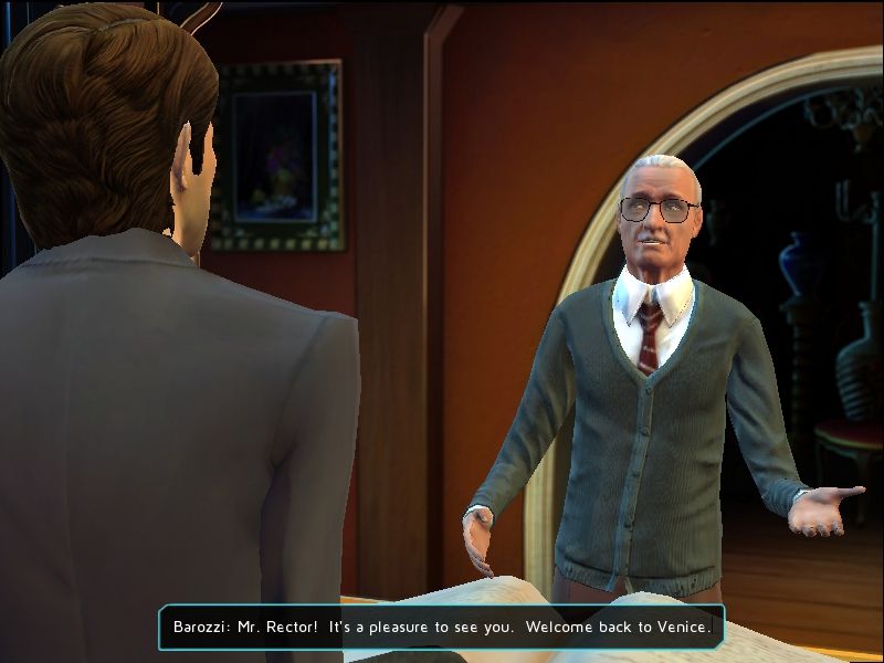 Moebius: Empire Rising (Windows) screenshot: Malachi's associates: Signor Barozzi is an Italian antiquities dealer