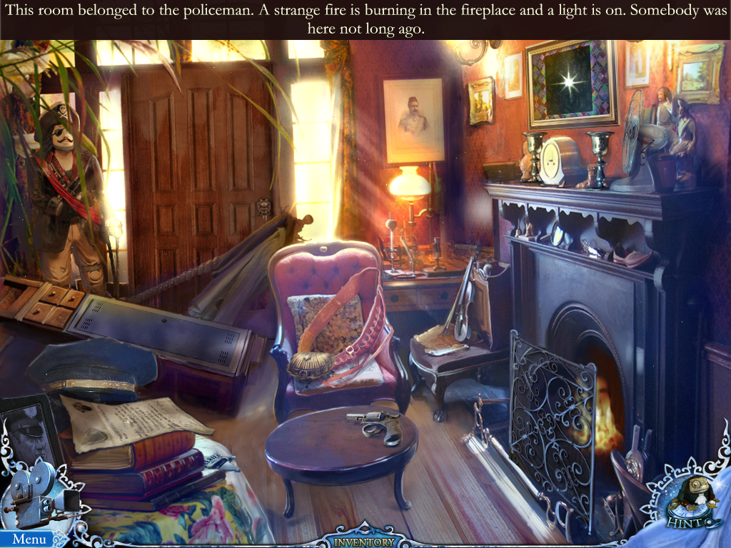Mystery Trackers: Raincliff (Windows) screenshot: Inside the sheriff's house.