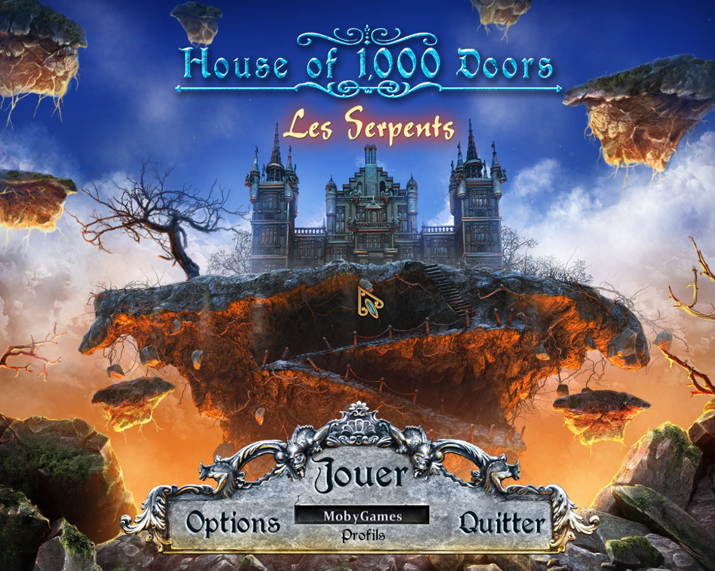 House of 1000 Doors: Serpent Flame (Windows) screenshot: Title and main menu (French)
