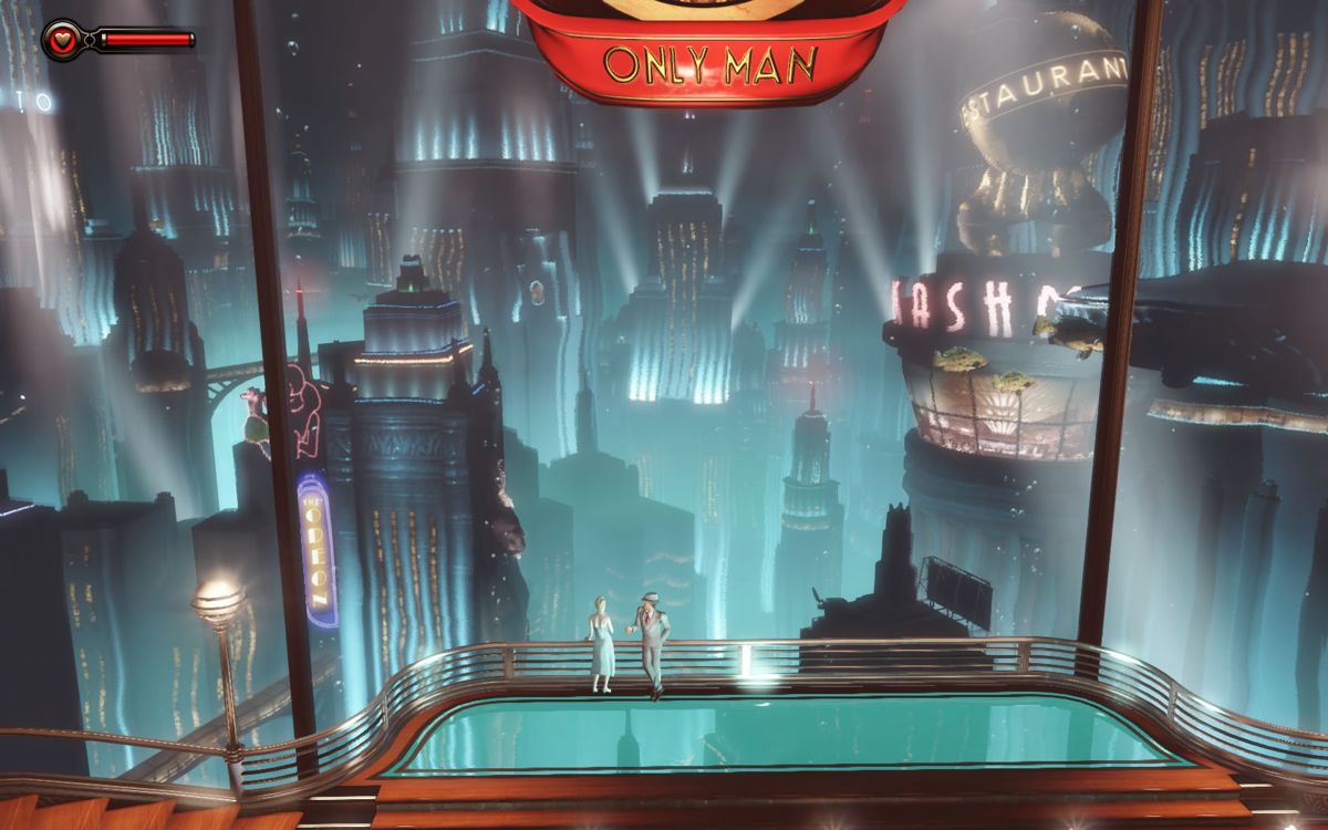 BioShock Infinite: Burial at Sea - Episode One (Windows) screenshot: The underwater world of Rapture