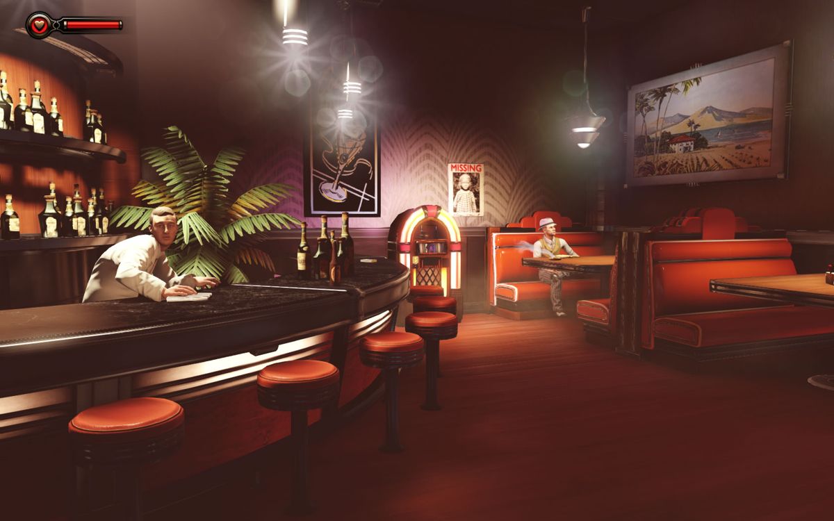 BioShock Infinite: Burial at Sea - Episode One (Windows) screenshot: Visiting a bar.