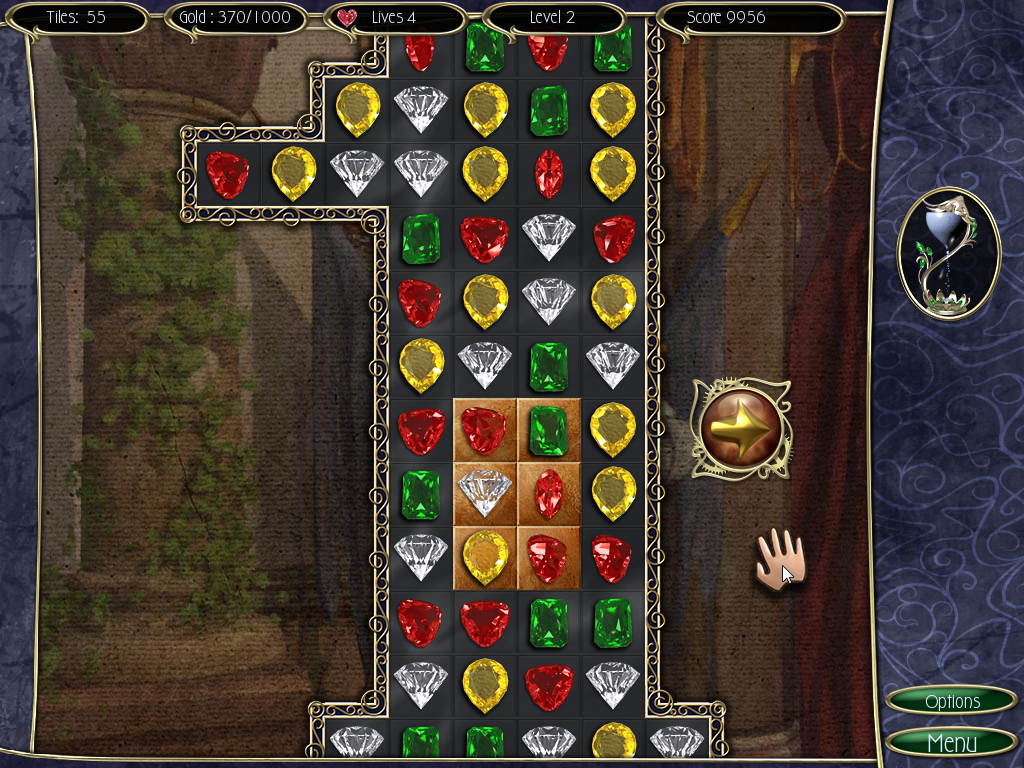 Jewel Match IV (Windows) screenshot: Level 2, board 1