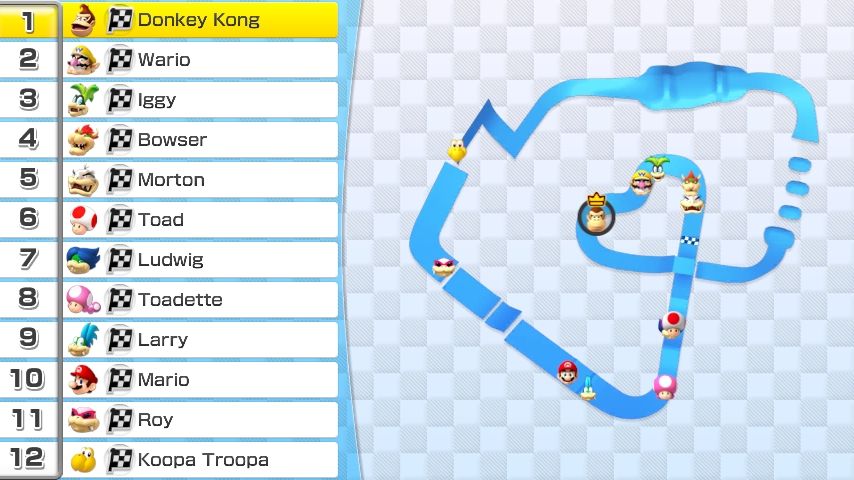 Mario Kart 8 (Wii U) screenshot: Gamepad can also show the track layout