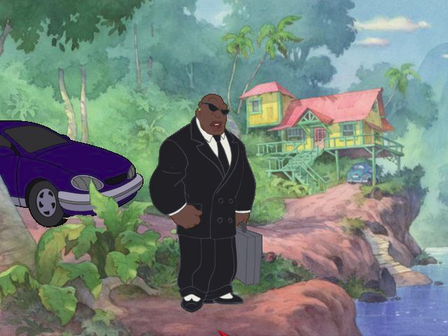 Disney's Lilo & Stitch: Hawaiian Discovery (Windows) screenshot: This is the secret agent 'Bubbles Cobra. He is the games' narrator