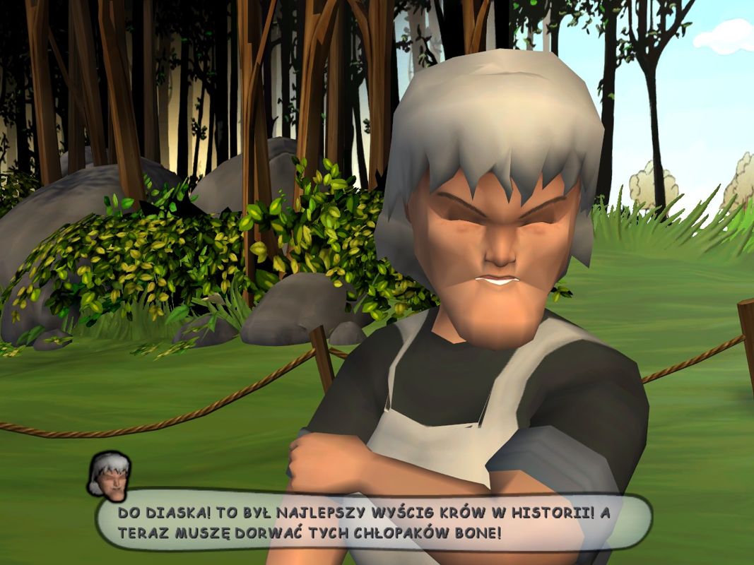 Bone: The Great Cow Race (Windows) screenshot: That was the best cow race in history! (Polish edition)