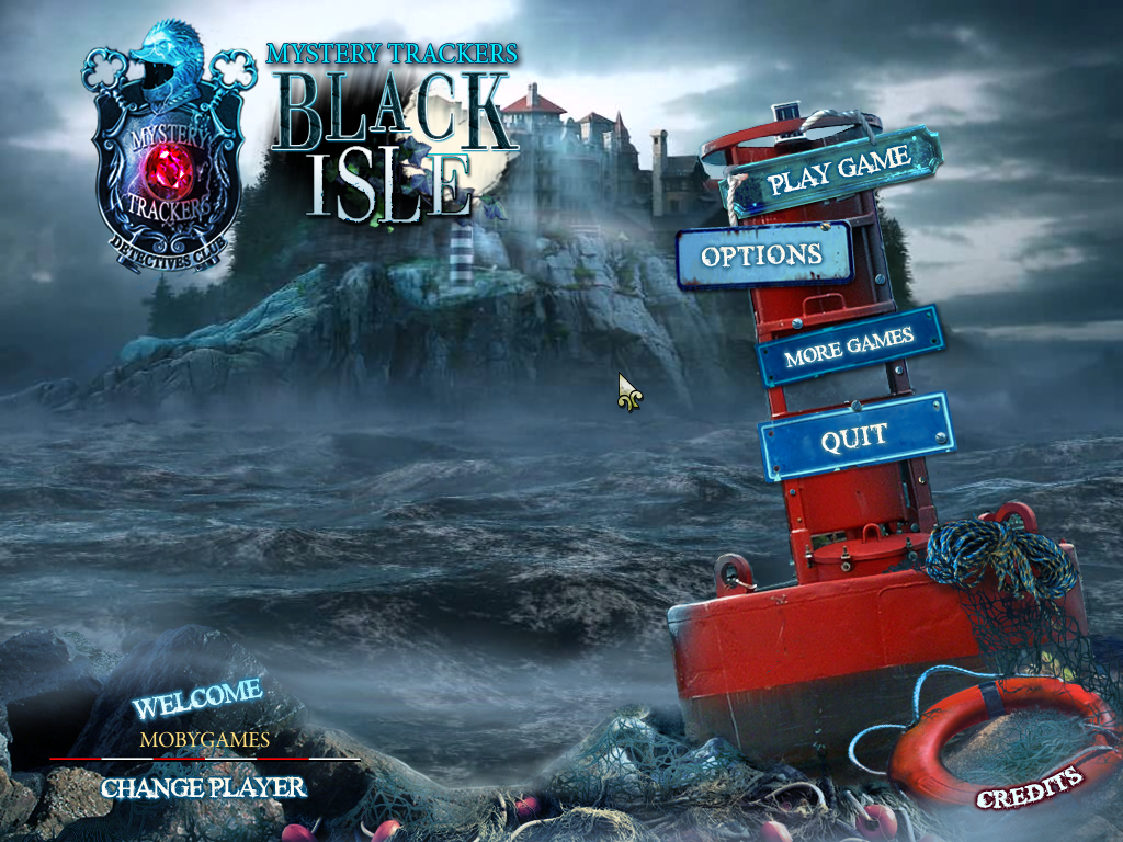 Mystery Trackers: Black Isle (Windows) screenshot: Title and main menu