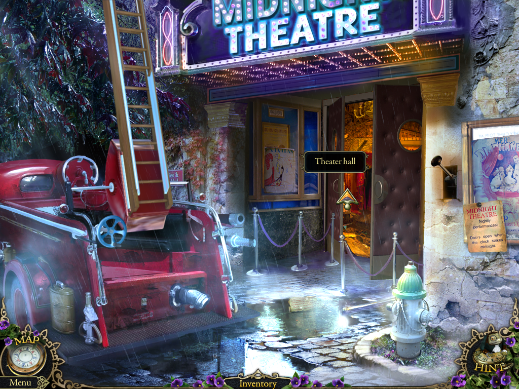 Mystery Trackers: Black Isle (Windows) screenshot: I've gotten the theater open.