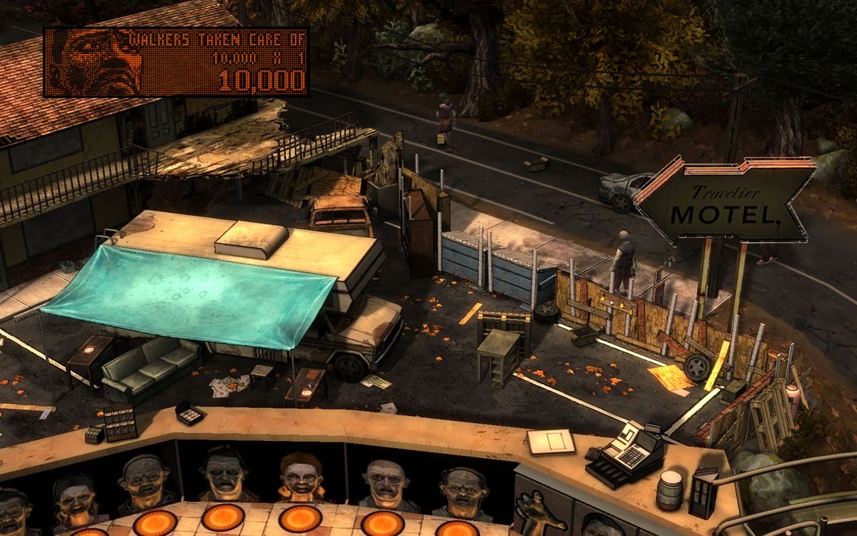 The Walking Dead Pinball (Windows) screenshot: The very top part of the table
