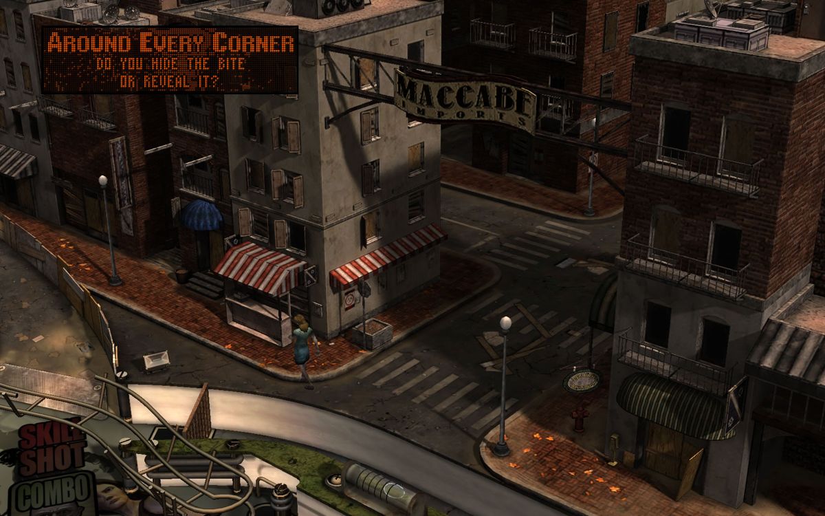 The Walking Dead Pinball (Windows) screenshot: Walkers in the street