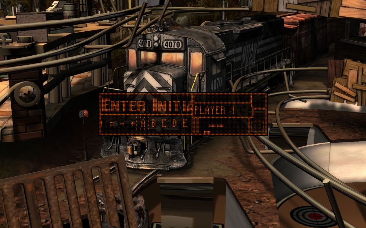 The Walking Dead Pinball (Windows) screenshot: Enter your initials after playing.