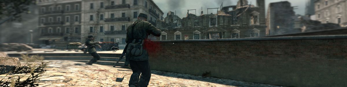 Sniper Elite V2 (Windows) screenshot: ... with a single shot. (Eyefinity mode)