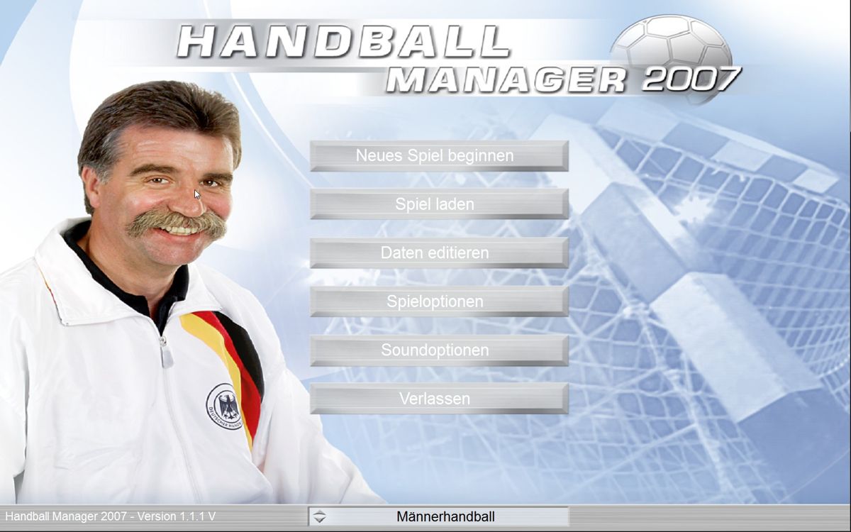 Handball Manager 2007: World Edition (Windows) screenshot: main screen