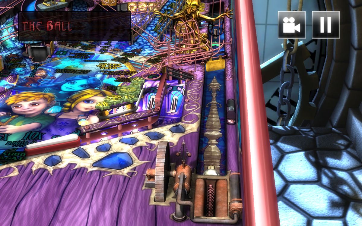 Pinball FX2 (Windows) screenshot: Sorcerer's Lair: a close view of the ball launch