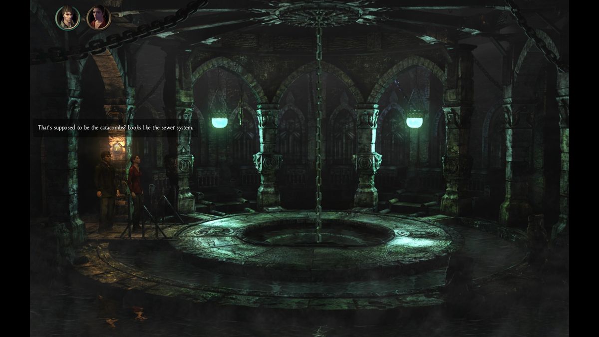 Black Mirror III: Final Fear (Windows) screenshot: Secret underground entrance beneath the castle.