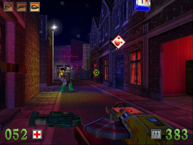 AmsterDoom (Windows) screenshot: Entering the red light district.