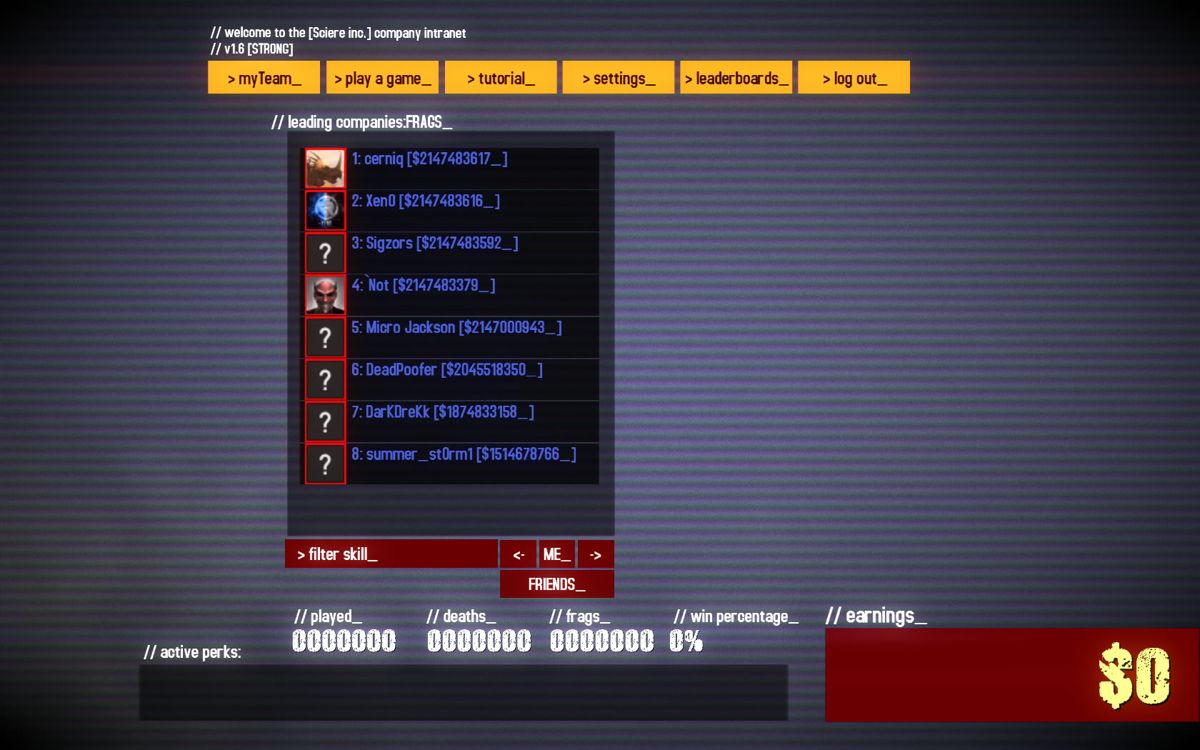 Gun Monkeys (Windows) screenshot: Online leaderboards